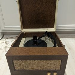 Vintage Philco Suitcase Phonograph Record Player Tube Amp