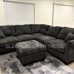 New Black Sectional 