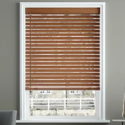 Made to order Teak Fauxwood Blinds