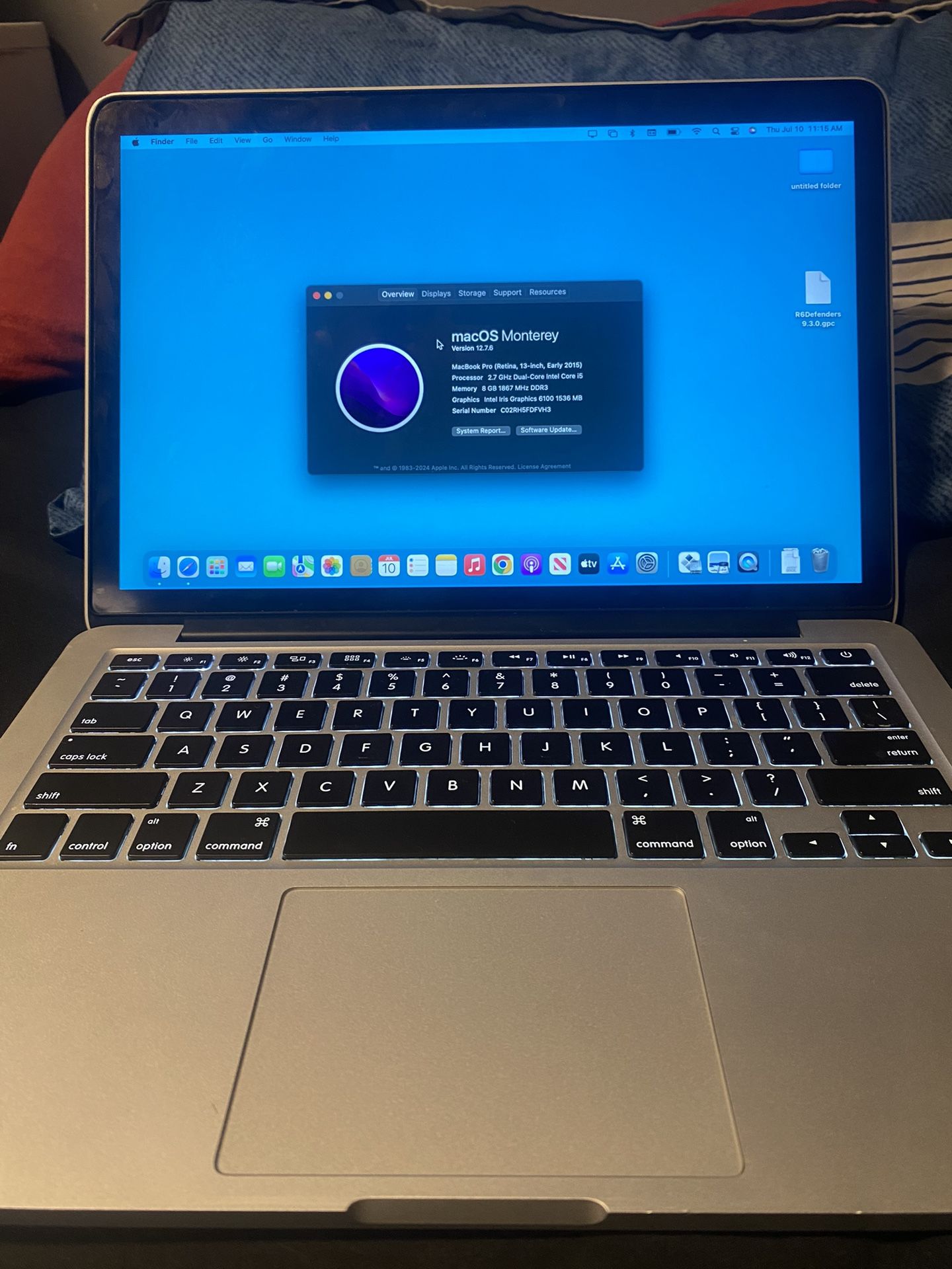macbook pro 13inch 2015