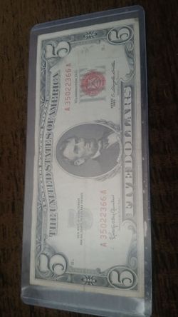 1963 Series $5 Red Seal US Note