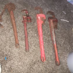 Four Pipe Wrenches