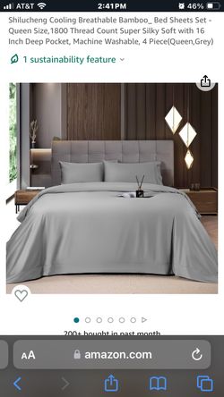 King Size Grey/silver Sheet Set