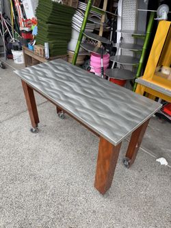 Industrial Stainless Steel Work Table on Casters