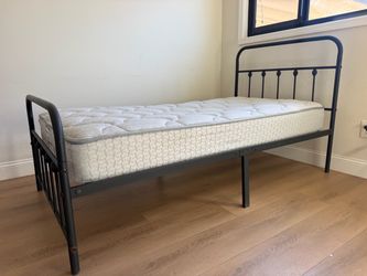 Twin Bed Frame – Black Metal – $50  (2 available)