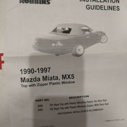 Mazda Miata Convertible Top