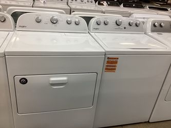 Whirlpool 3.8 cu.ft. Top Load Water and 7 cu.ft. Vented Electric Dryer Set