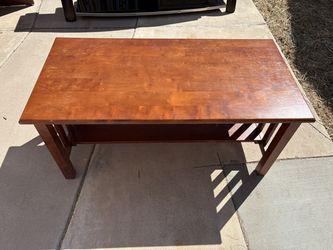 Wood coffee table