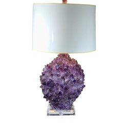 Real Amethyst Crystal Lamp