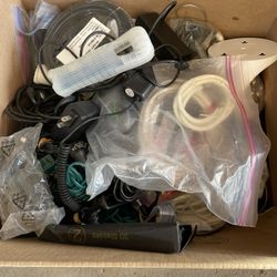 Box Full Of Electronics Cables
