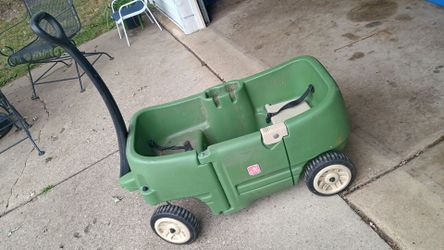 Green Plastic Step2 Wagon