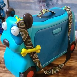 Ride-on carry-on suitcase for kids