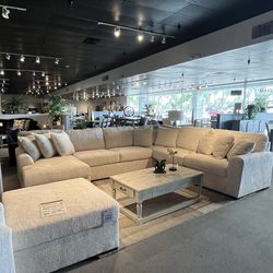 Ivory 4PC Chaise Sectional Couch