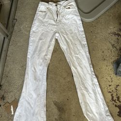 White Boot Cut Flare Jenas 