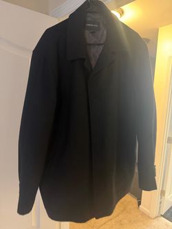London Fog Black Wool Overcoat