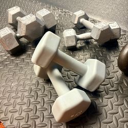 4 Sets of Dumbbells. 8#, 12#, 15# and 20 pounders. BruteW: 110 #