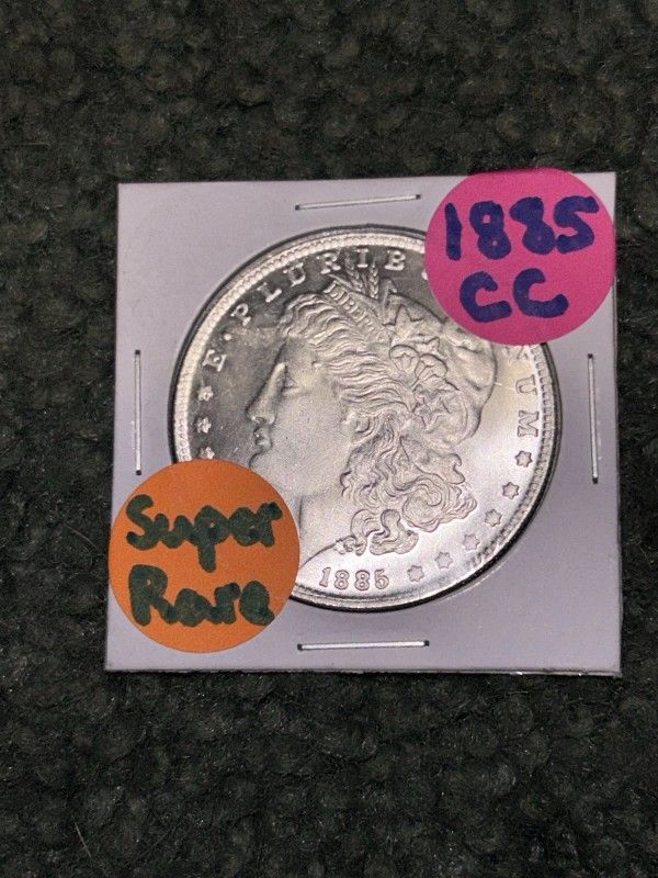 1885-CC MORGAN SILVER DOLLAR KEY DATE UNC NICE STRIKE LOW MINTAGE

