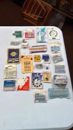 Vintage sewing notions snap and hook fasteners