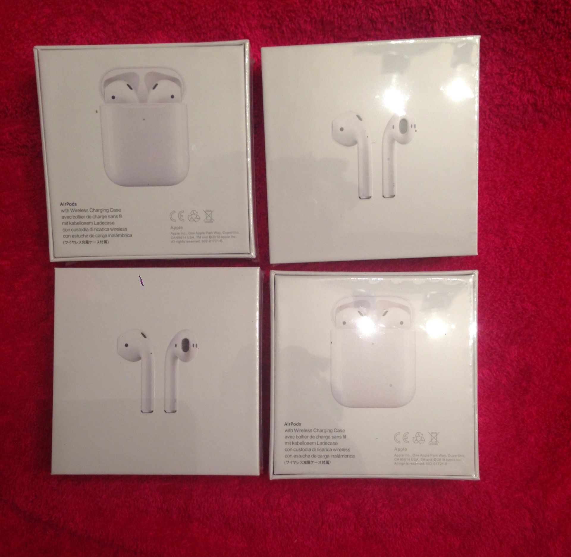 Apple AirPods 2nd Generation Brand New Sealed Boxes Wireless Charging Cases Just 4 left great deal available Buy 1 or all 4 it's up to you $5 D