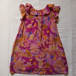 Roller Rabbit Little Girls Genevieve Scenic Brenna Lined Dress Size 4