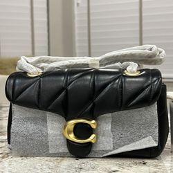 COACH Quilted Tabby Shoulder Bag - Black