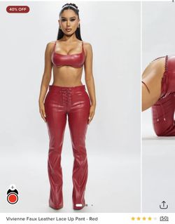 Vivienne Faux Leather Lace Up - Fashion Nova Set
