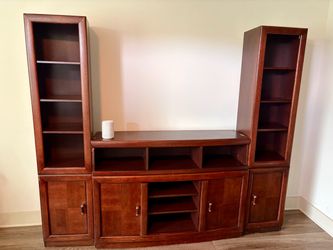 Wood Entertainment Center Wall Unit