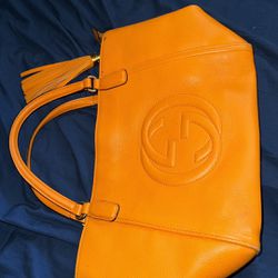  Orange Gucci Soho Tote Bag 