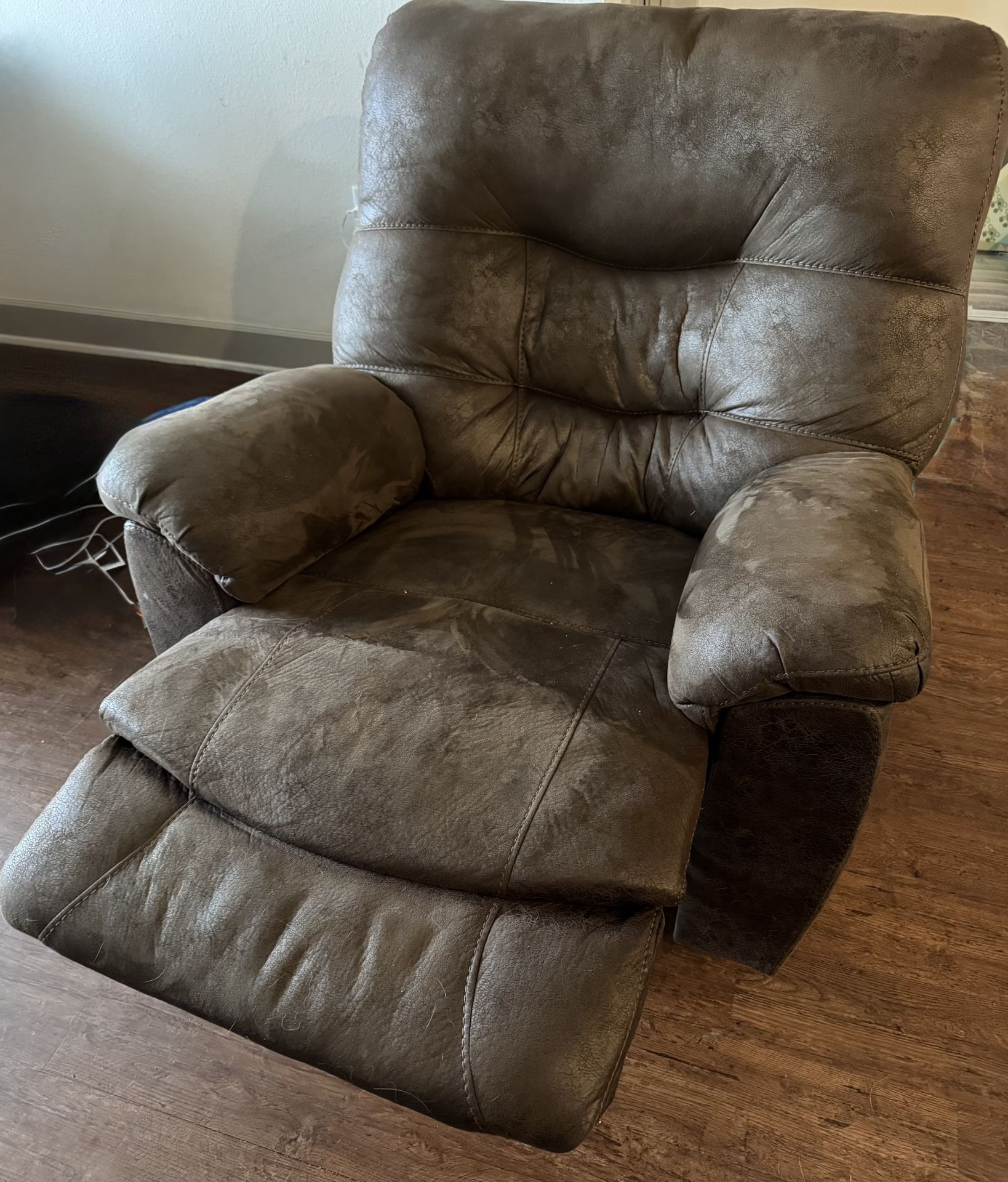 Faux Leather Manual Recliner/ Rocking Chair