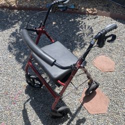 Walker/seat With Brakes