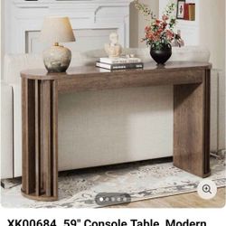 XK00684. 59" Console Table, Modern Accent Table Sofa Table