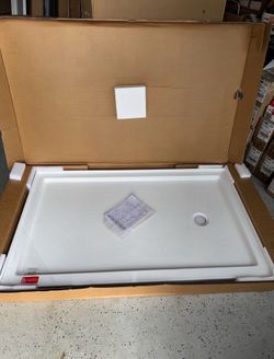 60”X36” Shower Base Pan Stand Up Right Drain in White bath bathroom