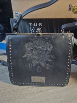 Black Craft Rose Bag