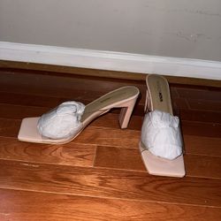 Never Worn Women’s Size 8.5 Heels: Fashion Nova 4.5 Inch Clear Strap Heels