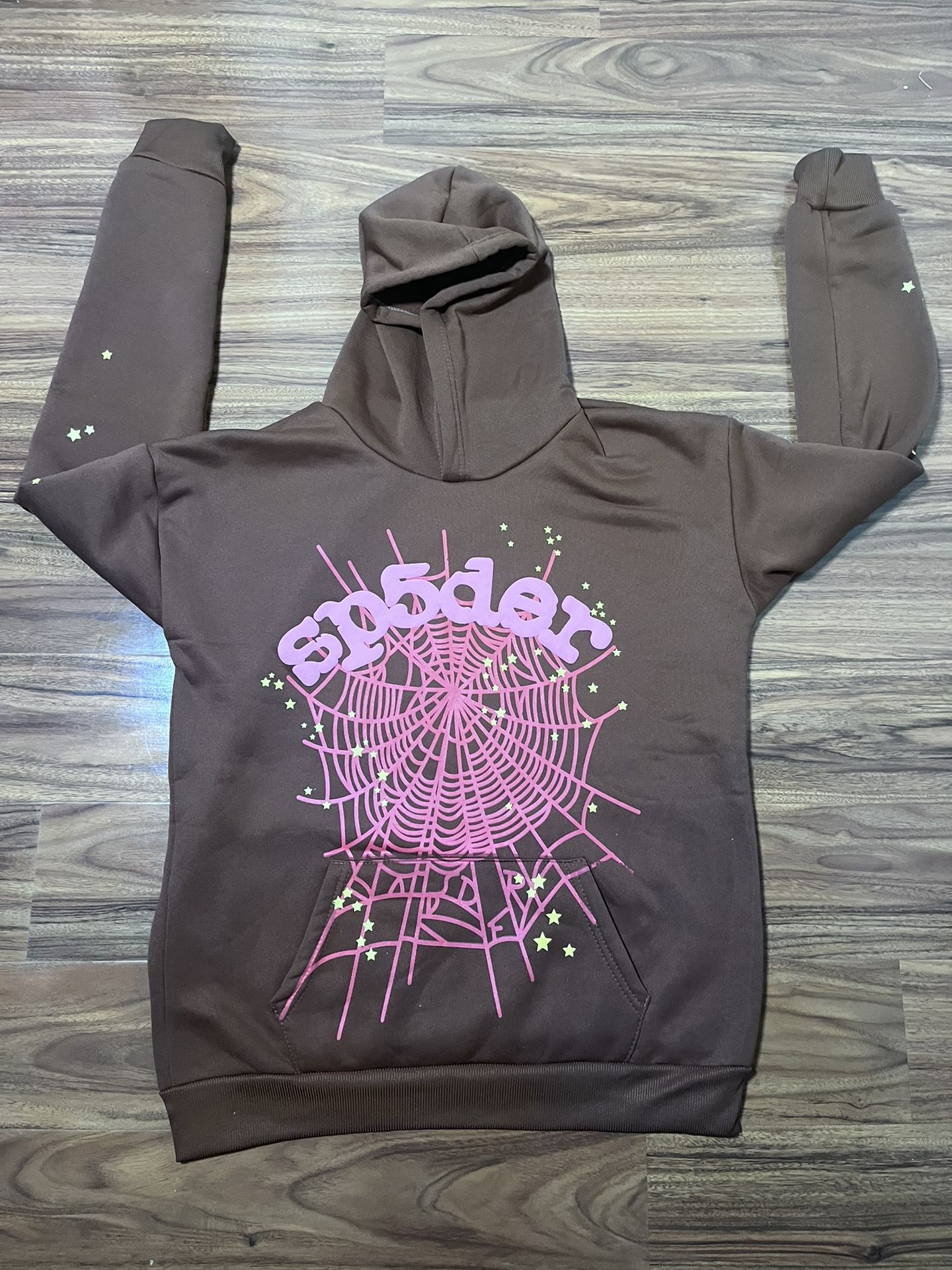 Brown Sp5der Hoodie