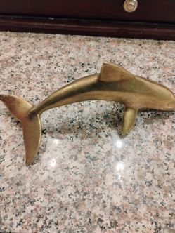 MCM Dolphin Brass Figurine