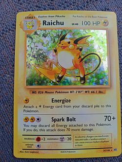 Pokémon Raichu XY - Evolutions