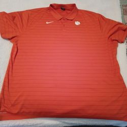"Clemson" Nike Stripped Polo Shirt