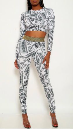 Money Print Two Piece Set