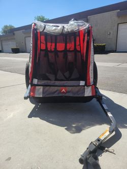 Allen Sports T2 Deluxe 2-Child Bike Trailer — Red