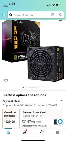 EVGA SuperNOVA 650 Ga, 80 Plus Gold 650W