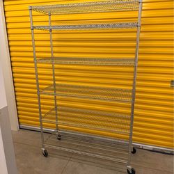 TRINITY 48-in W x 18-in D x 72-in H 6 -Tier Chrome Metal Wire Utility Shelving Unit