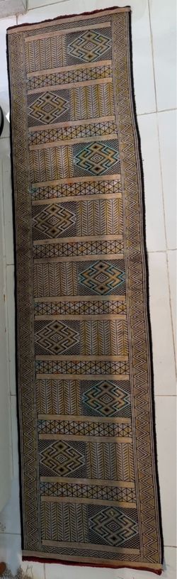 Vintage Geometric Pattern Runner Rug