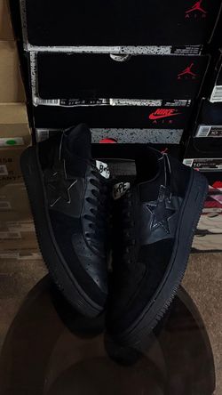 rare 2009 A Bathing Ape "Aoyama City Exclusive" Patent Leather Swoosh/Black Suede/Leather Bapesta