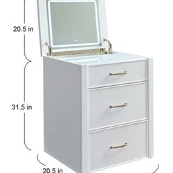Odessa Lift-top Vanity with LED Lighted Mirror