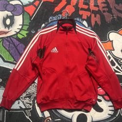 Adidas ClimaCool Full Zip Sports Track Jacket Red/black Size Large