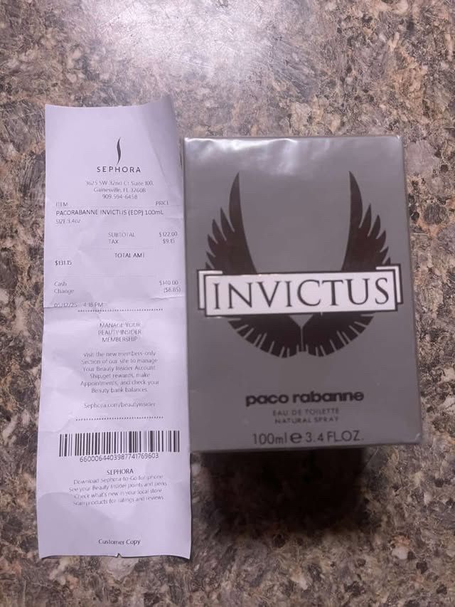 Brand New Paco Rabanne Invictus Eau De Toilette (100ml/3.4oz)