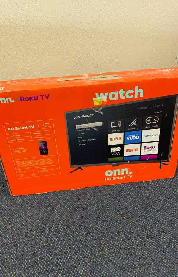 Onn Smart Tv 32 inches!! All new with warranty! Open Box TV! ROKU control! O