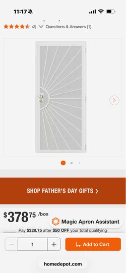 Metal screen front door