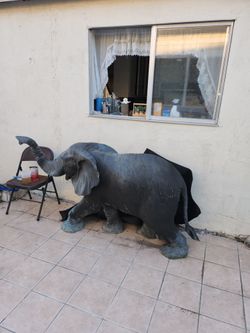 Large Bronze Elephant Garden Statue